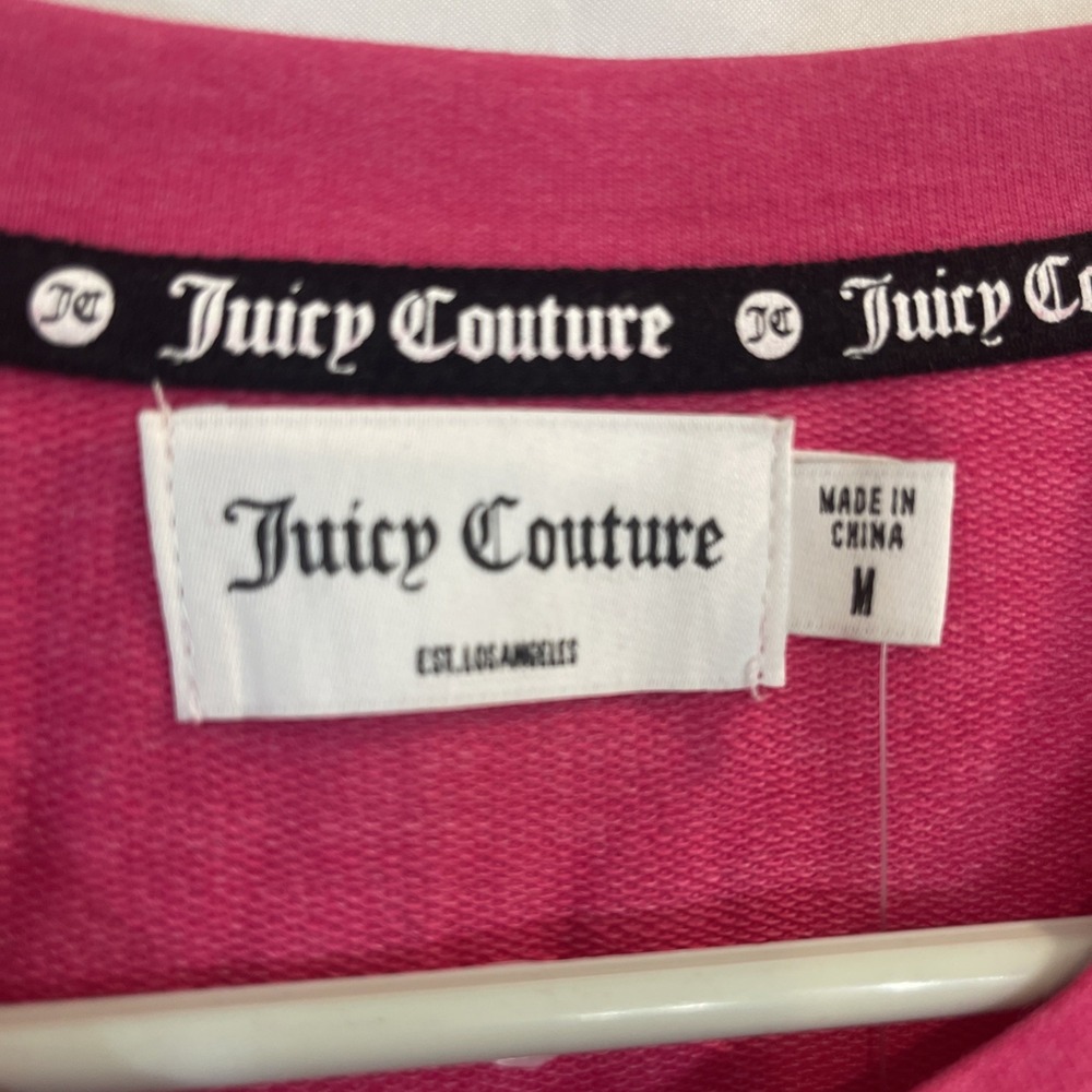 NWT Juicy Couture Womens Sz M Pink Short Sleeve Knee Length T-Shirt Dress - Picture 3 of 13